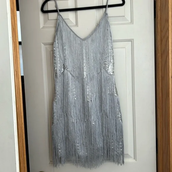 Lulus Dresses Sequinfringe Bodycon Dress From Lulus Worn Once